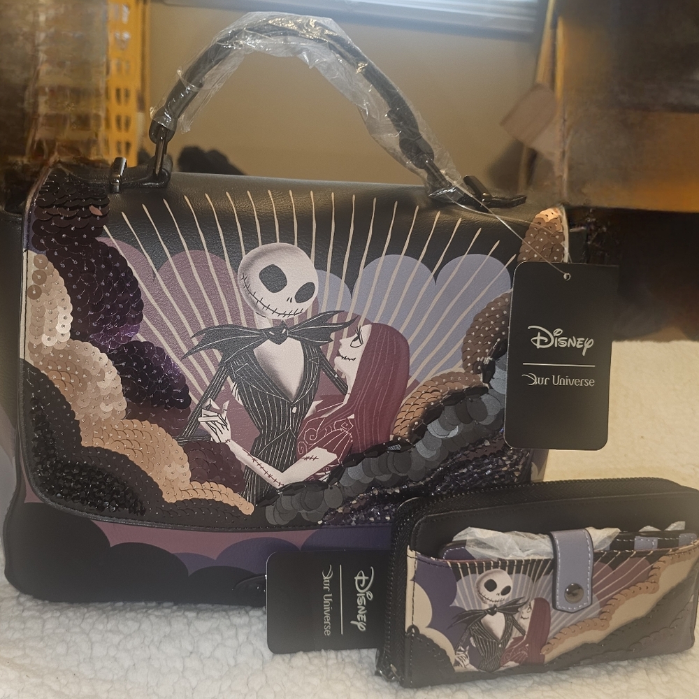 NWT Our Universe Beaded Nightmare Before Christmas Purse & Wallet